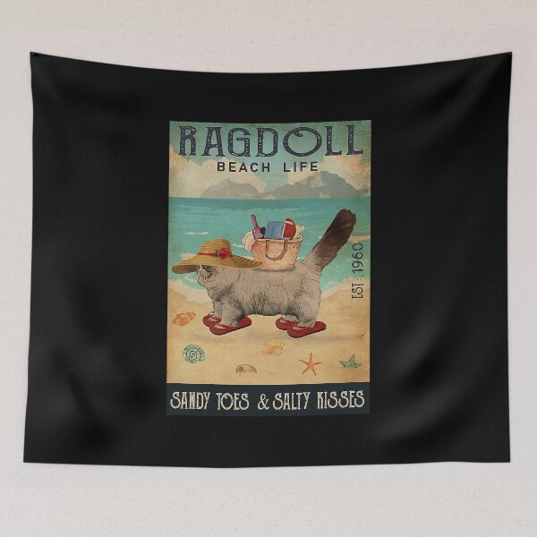 Item preview, Beach Life Sandy Toes Ragdoll Cat Gift designed and sold by Douglafa.
