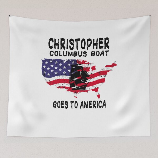 Item preview, funny Columbus Day Christopher Columbus' boat goes to America, gift idea for Columbus day, holiday national and international day, October 12.1492  designed and sold by Mac Store.