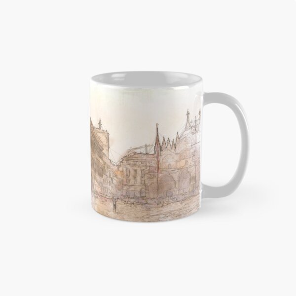 Item preview, Saint Marks Square (Piazza San Marco), Venice, Italy - Line and Wash Sketch designed and sold by Retro Art Factory.
