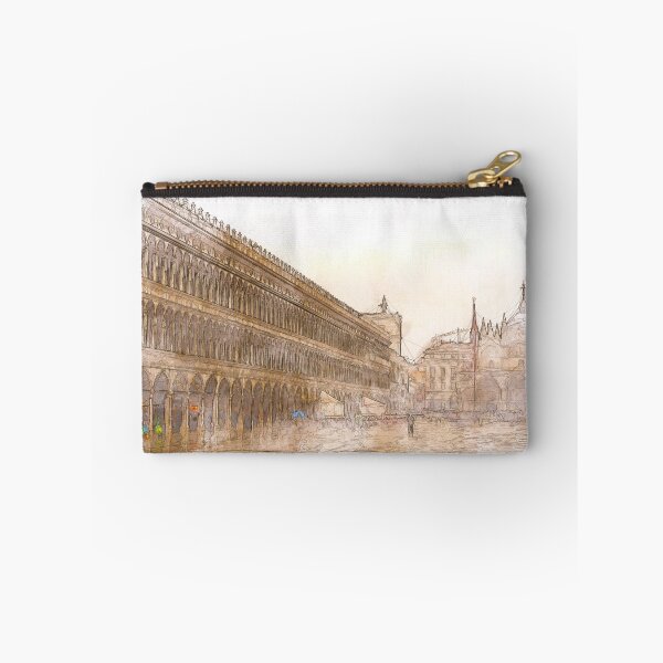 Item preview, Saint Marks Square (Piazza San Marco), Venice, Italy - Line and Wash Sketch designed and sold by Retro Art Factory.