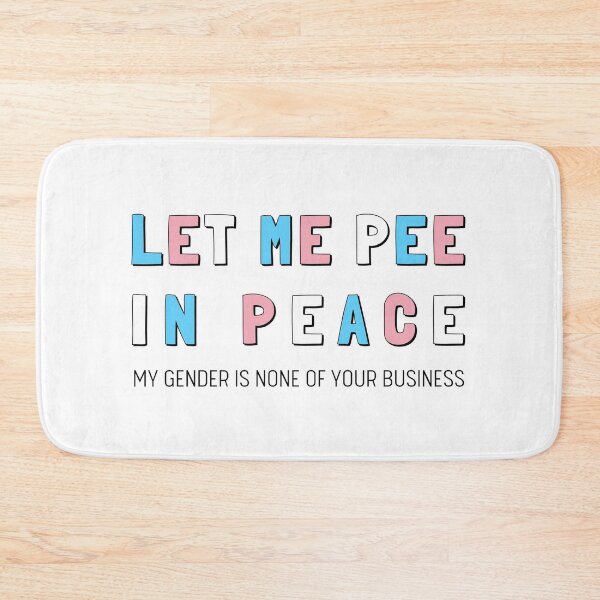 Item preview, Let Me Pee In Peace + Tag Line - Trans Flag designed and sold by myqueercloset.
