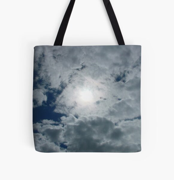 Sky, Sun, and Clouds All Over Print Tote Bag