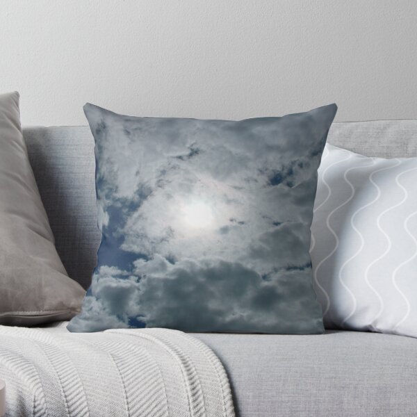 Sky, Sun, and Clouds Throw Pillow