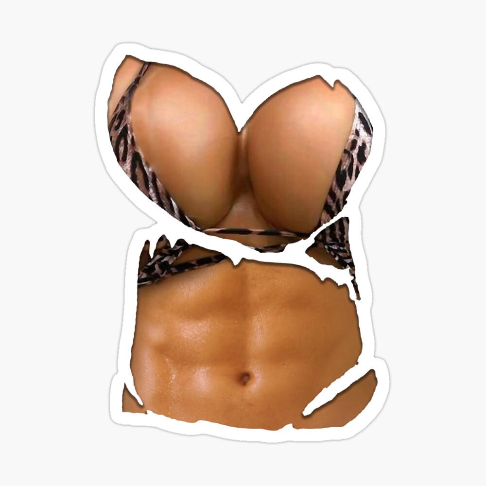 Fake Abs Shirt Bikini Body Muscle Six Pack Fake Big Boobs Poster for Sale  by wavatipton | Redbubble