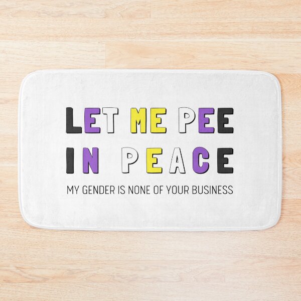 Item preview, Let Me Pee In Peace + Tag Line - Nonbinary Flag designed and sold by myqueercloset.