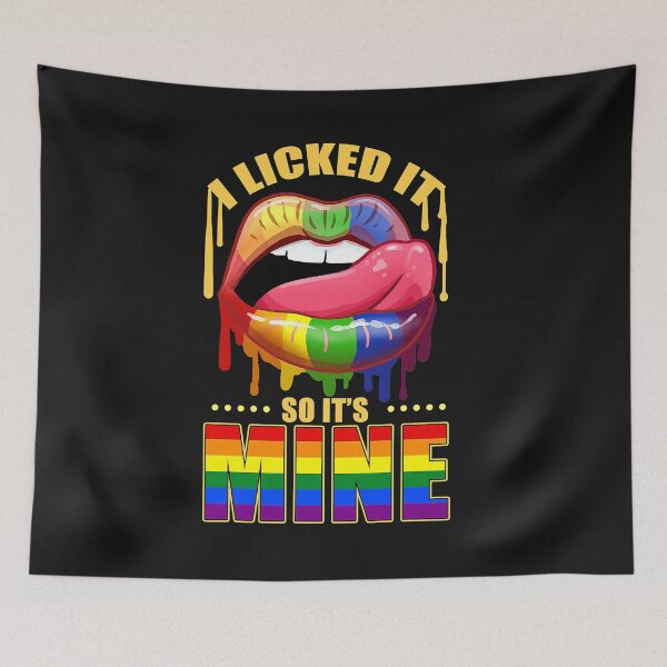 Item preview, I Licked It So Its Mine Rainbow Lips  designed and sold by wavatipton.