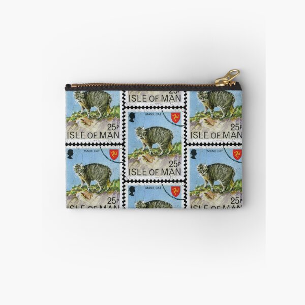 Item preview, Manx Cat Isle Of Man Postage Stamp Blue designed and sold by curledup-cat.