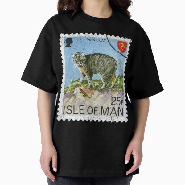 Item preview, Manx Cat Isle Of Man Postage Stamp Blue designed and sold by curledup-cat.