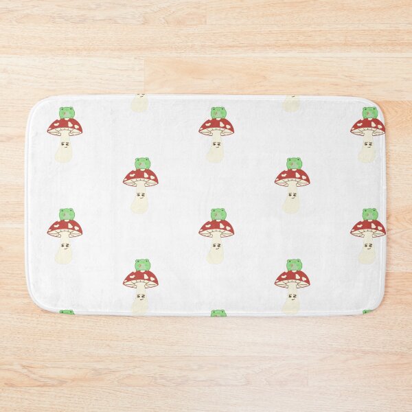 Item preview, cute frog on mushroom designed and sold by madisonscottage.
