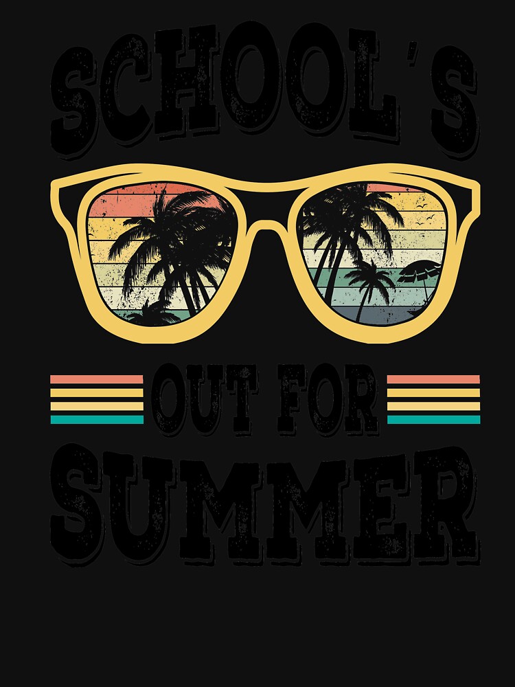 Disover Retro Last Day Of School Schools Out For Summer Teacher Gift Classic T-Shirt
