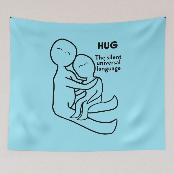 Item preview, Hug...The silent universal language for light background designed and sold by With My Hands By K.