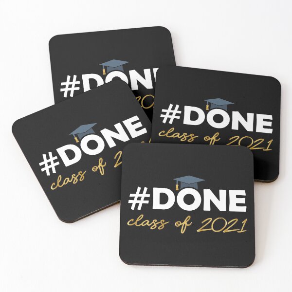 Item preview, Done - Class Of 2021 Graduation (Black BG) designed and sold by ClaudiaGrosso.