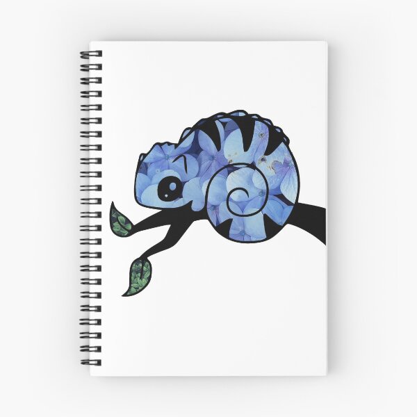 Item preview, Blue Flowered Chameleon on Treebranch designed and sold by BuzzySpaceBee.