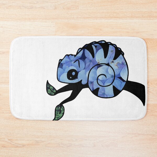 Item preview, Blue Flowered Chameleon on Treebranch designed and sold by BuzzySpaceBee.