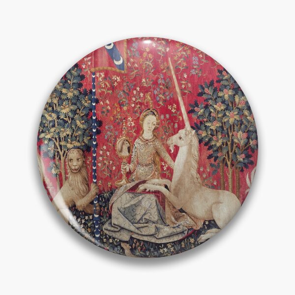 Item preview, Lady and Unicorn Medieval Tapestry Five Senses - Sight designed and sold by VintageArchive.
