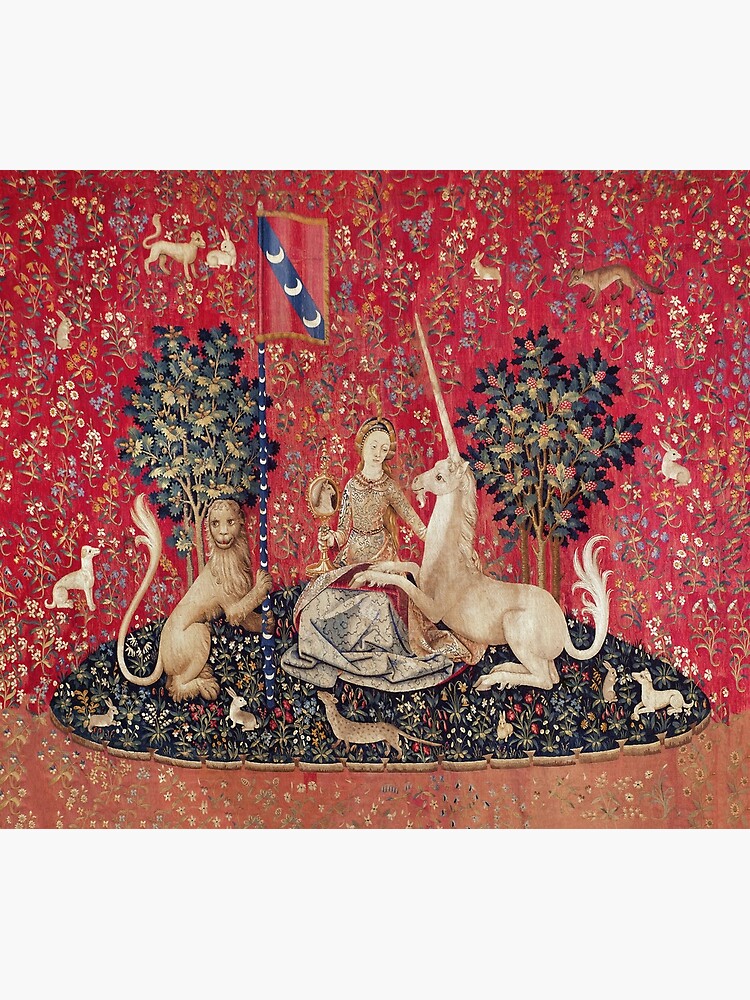 Medieval Room Wall Decor the Lady and the Unicorn Tapestry 