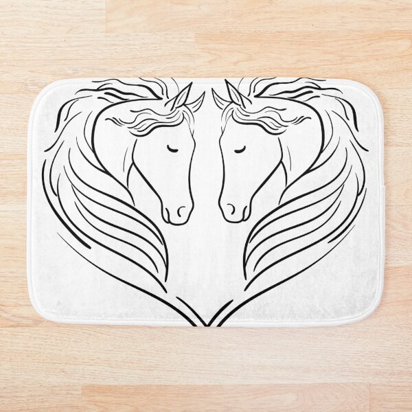 Item preview, Heart of Horses black designed and sold by Demirake.