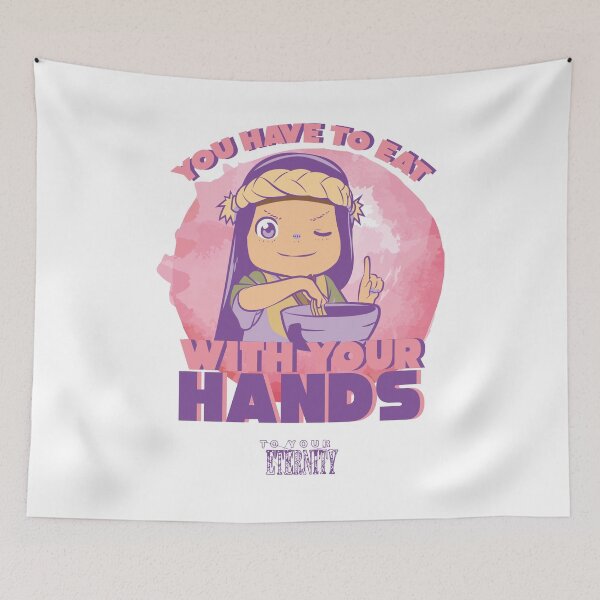 Item preview, TO YOUR ETERNITY: EAT WITH YOUR HANDS (WHITE) designed and sold by FunGangStore.