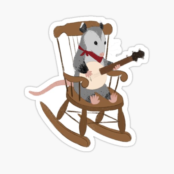 Banjo Porch Possum Sticker