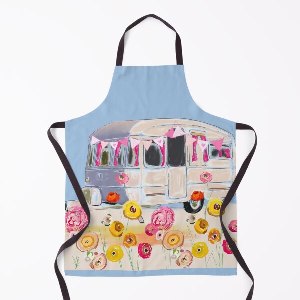 Item preview, Vintage Summer Caravan trailer  designed and sold by Leatextileart.