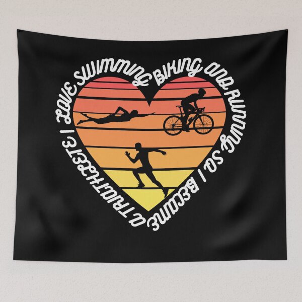 Item preview, I Love Swimming Biking Running designed and sold by Sonatablue.