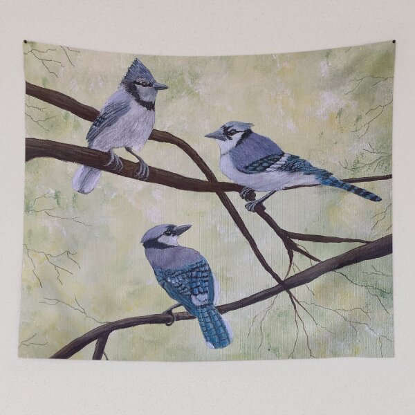 Item preview, Blue jays meeting place designed and sold by Diane Hunter Art.