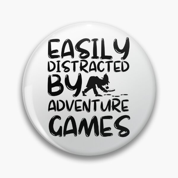Item preview, Easily Distracted By Adventure Games designed and sold by stickers-custom.