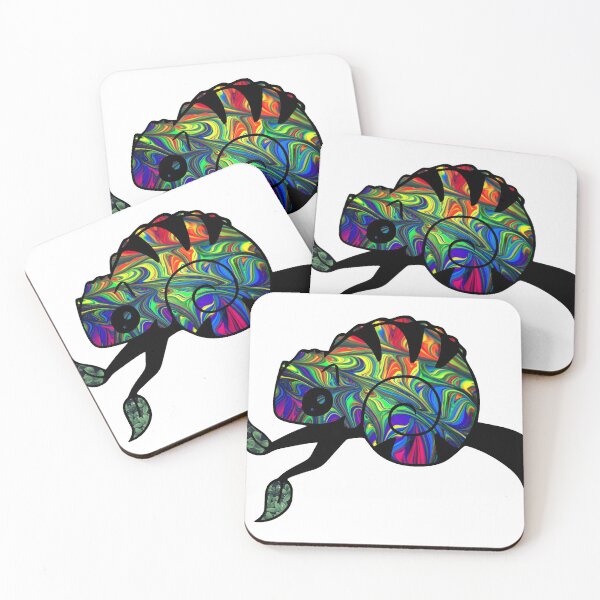 Item preview, Rainbow Chameleon on Treebranch designed and sold by BuzzySpaceBee.
