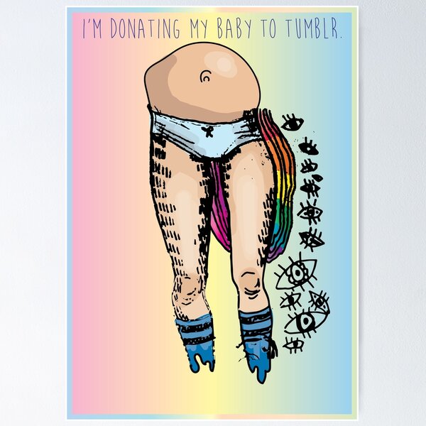 Item preview, Pregnant Hipster designed and sold by teeartdoodles.