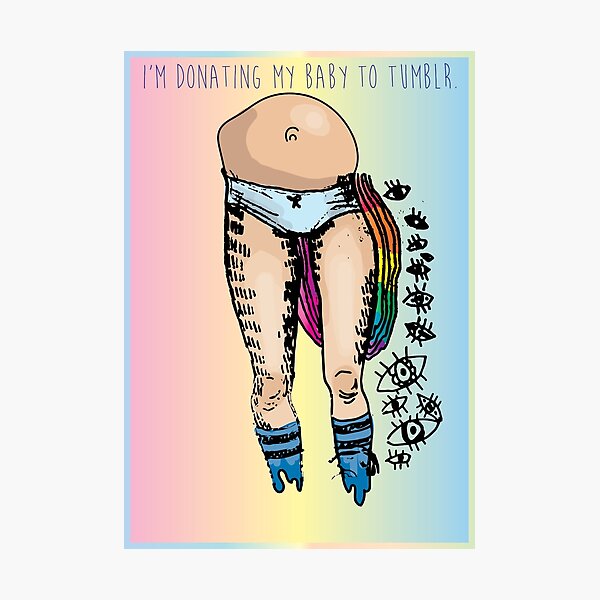 Item preview, Pregnant Hipster designed and sold by teeartdoodles.