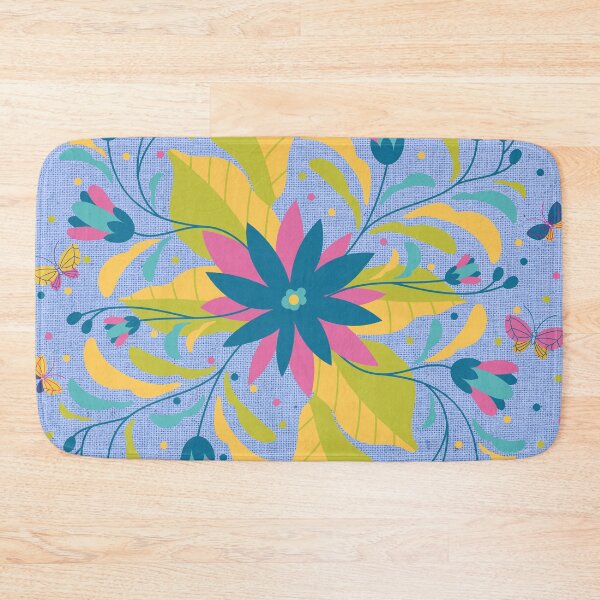 Item preview, Flowers and Butterflies Fabric Textured Effect 1960s Vibes Boho Aesthetics [#211] designed and sold by AfriStyleUK.