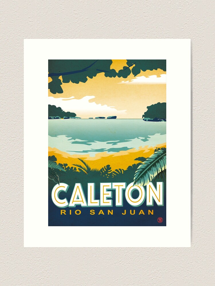 Aperçu 1 sur 3. Impression artistique avec l'œuvre Plage Caleton Vintage Poster créée et vendue par marzun.