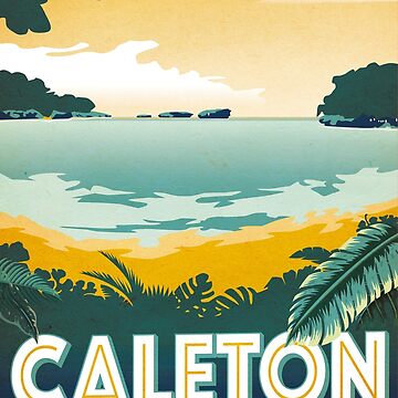 Aperçu de l'œuvre Plage Caleton Vintage Poster de marzun