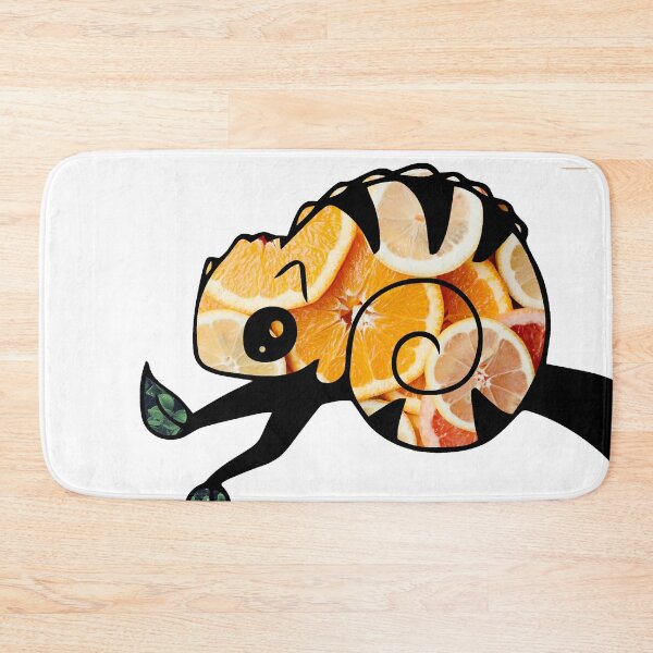 Item preview, Citrus Fruit Chameleon on Treebranch designed and sold by BuzzySpaceBee.