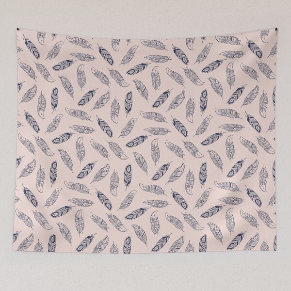 Item preview, Bird Feathers seamless Pattern - Pink designed and sold by AanmahStore.