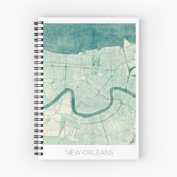 Item preview, New Orleans Map Blue Vintage designed and sold by HubertRoguski.