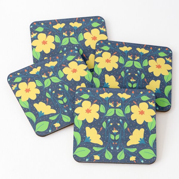 Item preview, Floral Denim Textured Effect 1960s Vibes Boho Aesthetics [#213] designed and sold by AfriStyleUK.