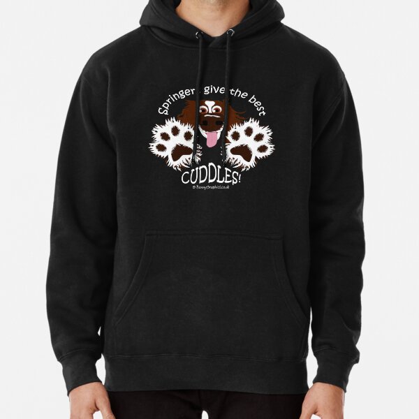 Best cuddles springer spaniel liver white Pullover Hoodie