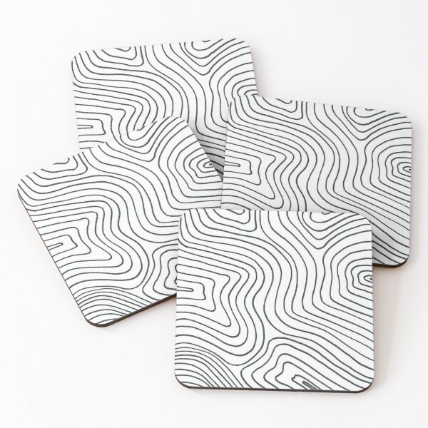 Item preview, Geometric waves black and white designed and sold by gloostudio.