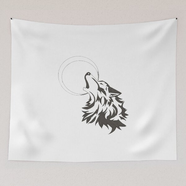 Item preview, Wolf Howling at the Moon designed and sold by CrazyNerdAlert.