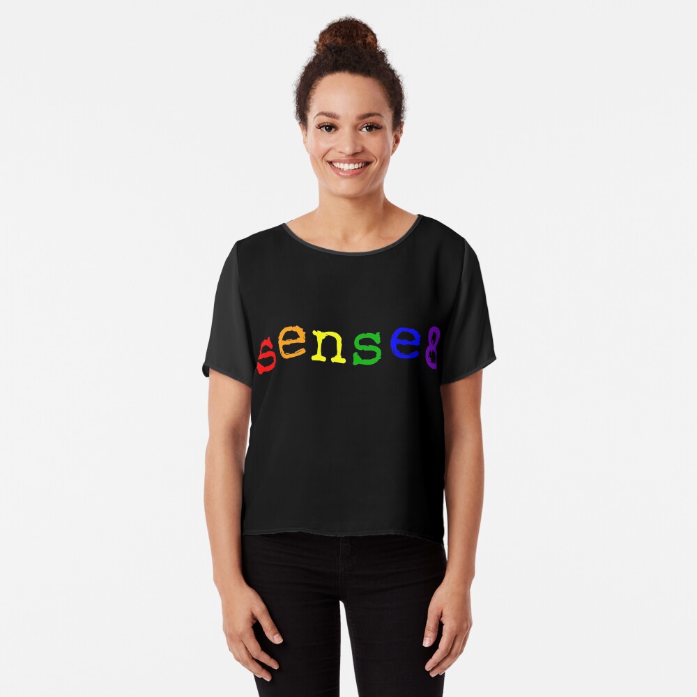 Rainbow Sense8 Logo Chiffon Top