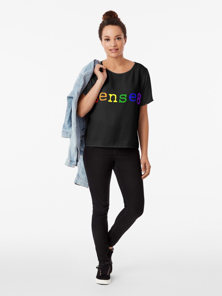 Alternate view of Rainbow Sense8 Logo Chiffon Top