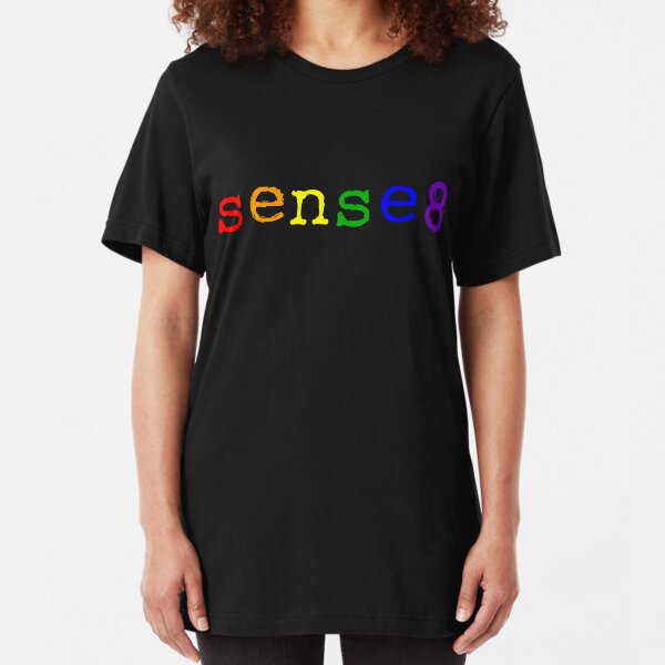 Rainbow Sense8 Logo Slim Fit T-Shirt