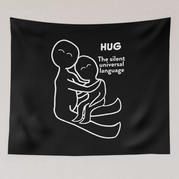 Item preview, Hug...The silent universal language for dark background designed and sold by With My Hands By K.