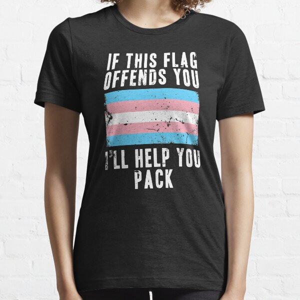 Artikel-Vorschau von Wenn dich diese Flagge beleidigt, helfe ich dir, die Trans-Flagge einzupacken, designt und verkauft von trippeh.