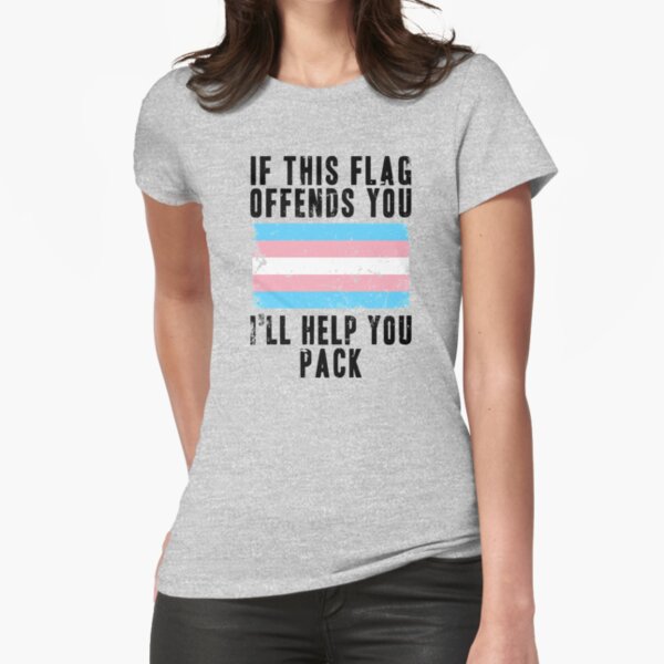 Item preview, If This Flag Offends You I'll Help You Pack Trans Flag designed and sold by trippeh.