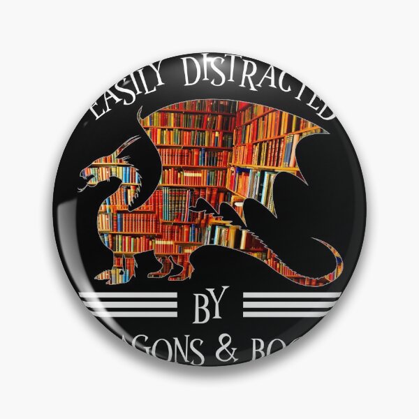 Item preview, Easily Distracted By Dragons And Books Fantasy Story Reader designed and sold by teeteeup.