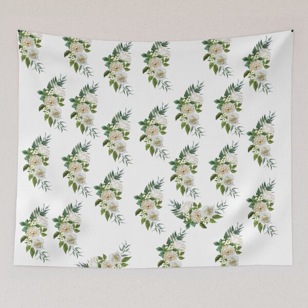 Item preview, Green and white flowers  designed and sold by Marie Sims.