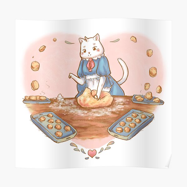 cat baking biscuits