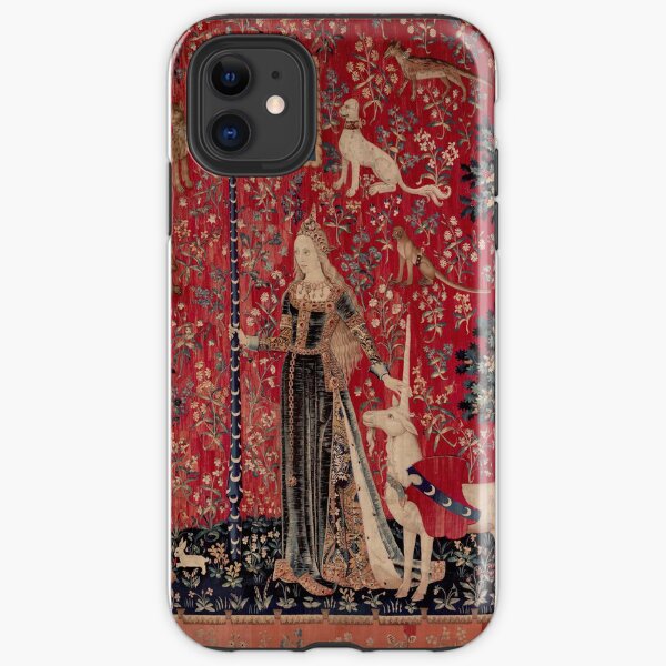 Item preview, Lady and Unicorn Medieval Tapestry Five Senses - Touch designed and sold by VintageArchive.